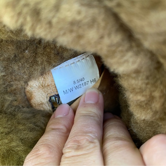 BORN SHEARLING SUEDE LEATHER COGNAC BROWN MID CALF WINTER BOOT SIZE 8.5 - Picture 8 of 10